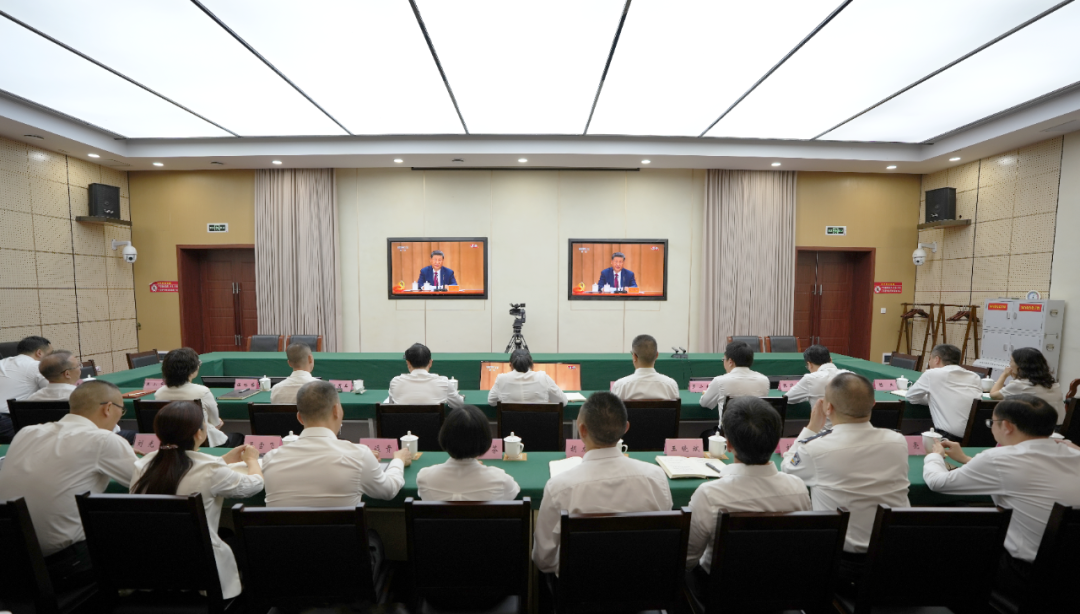 我县全体市管领导集中收看庆祝中国共产党成立105周年大会直播